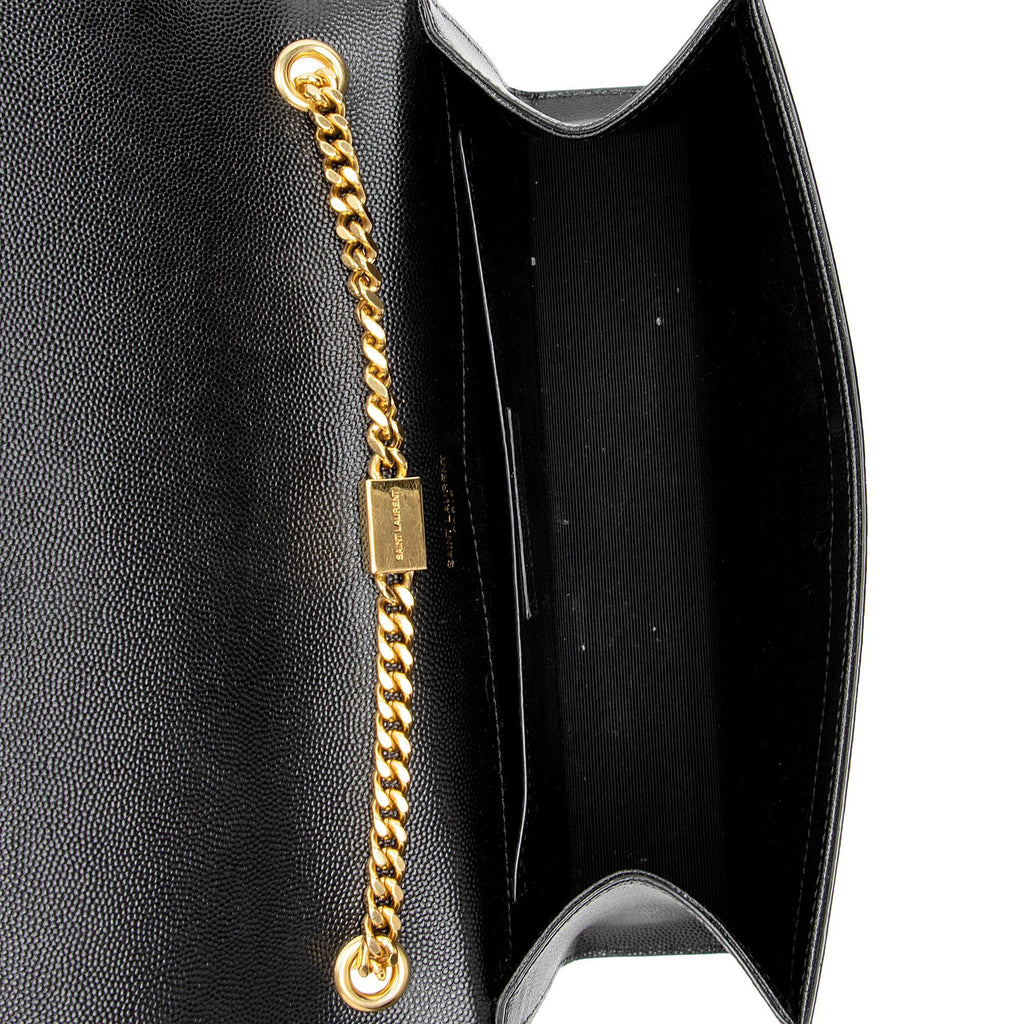 Saint Laurent Grain de Poudre Monogram Kate Chain Medium Shoulder Bag (SHF-xw0vdE)