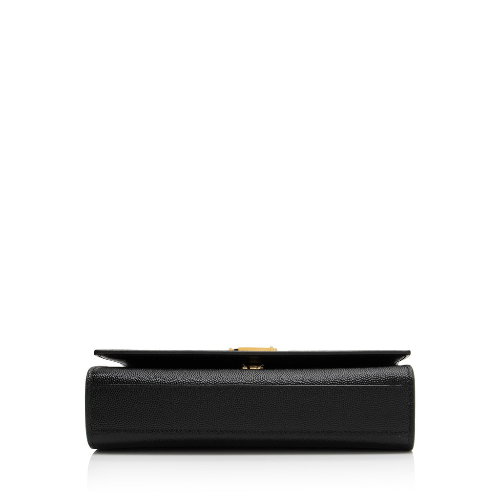 Saint Laurent Grain de Poudre Monogram Kate Chain Small Shoulder Bag (SHF-fpBhFG)