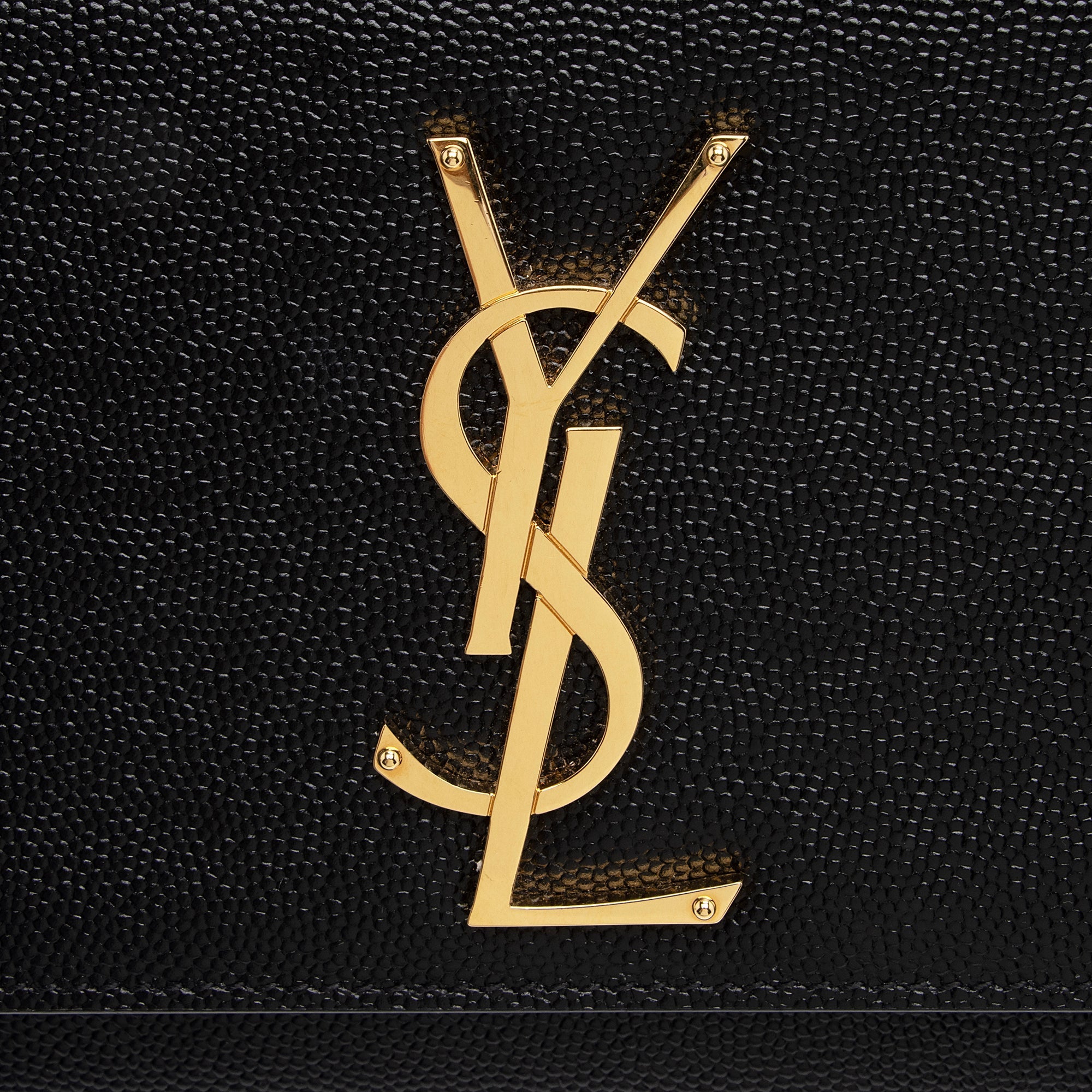 Saint Laurent Grain de Poudre Monogram Kate Chain Small Shoulder Bag (SHF-fpBhFG)