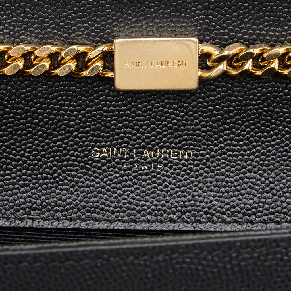 Saint Laurent Grain de Poudre Monogram Kate Chain Small Shoulder Bag (SHF-fpBhFG)