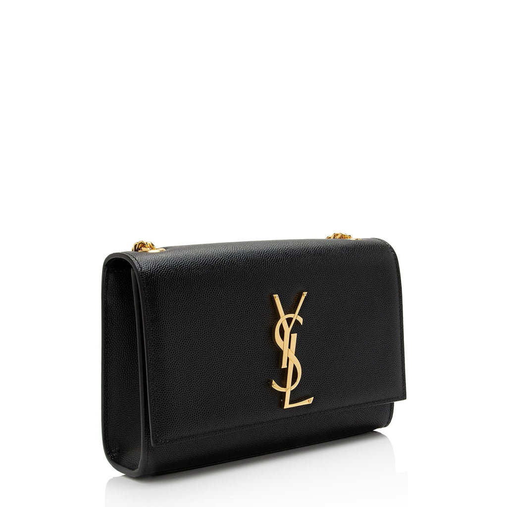 Saint Laurent Grain de Poudre Monogram Kate Chain Small Shoulder Bag (SHF-fpBhFG)