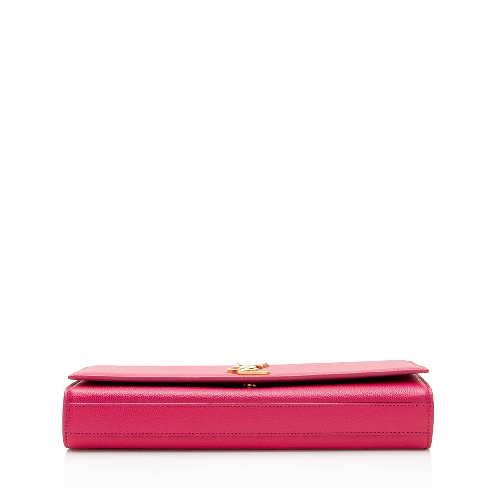 Saint Laurent Grain de Poudre Monogram Kate Clutch (SHF-8lVtTP)