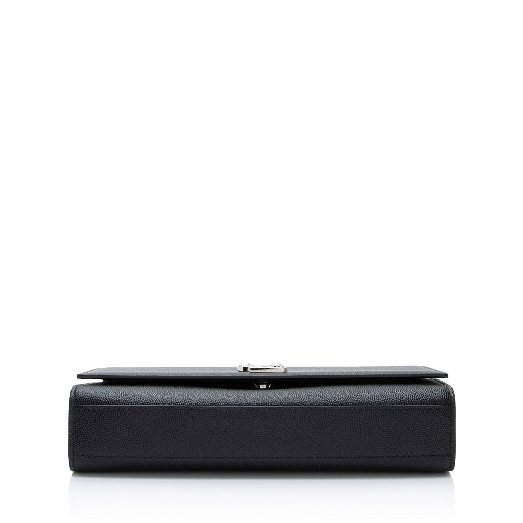 Saint Laurent Grain de Poudre Monogram Kate Medium Shoulder Bag (SHF-uJEVt3)