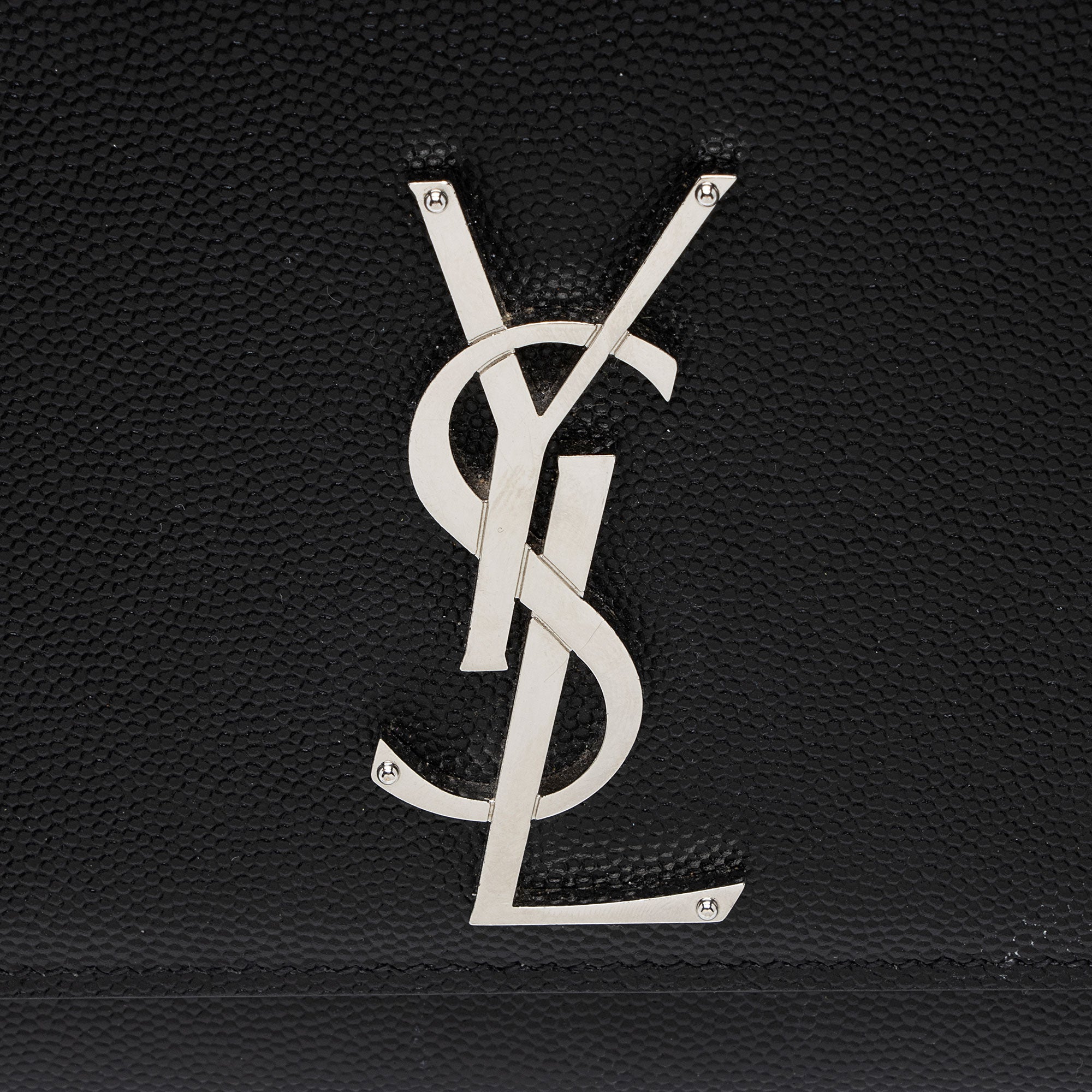 Saint Laurent Grain de Poudre Monogram Kate Medium Shoulder Bag (SHF-uJEVt3)