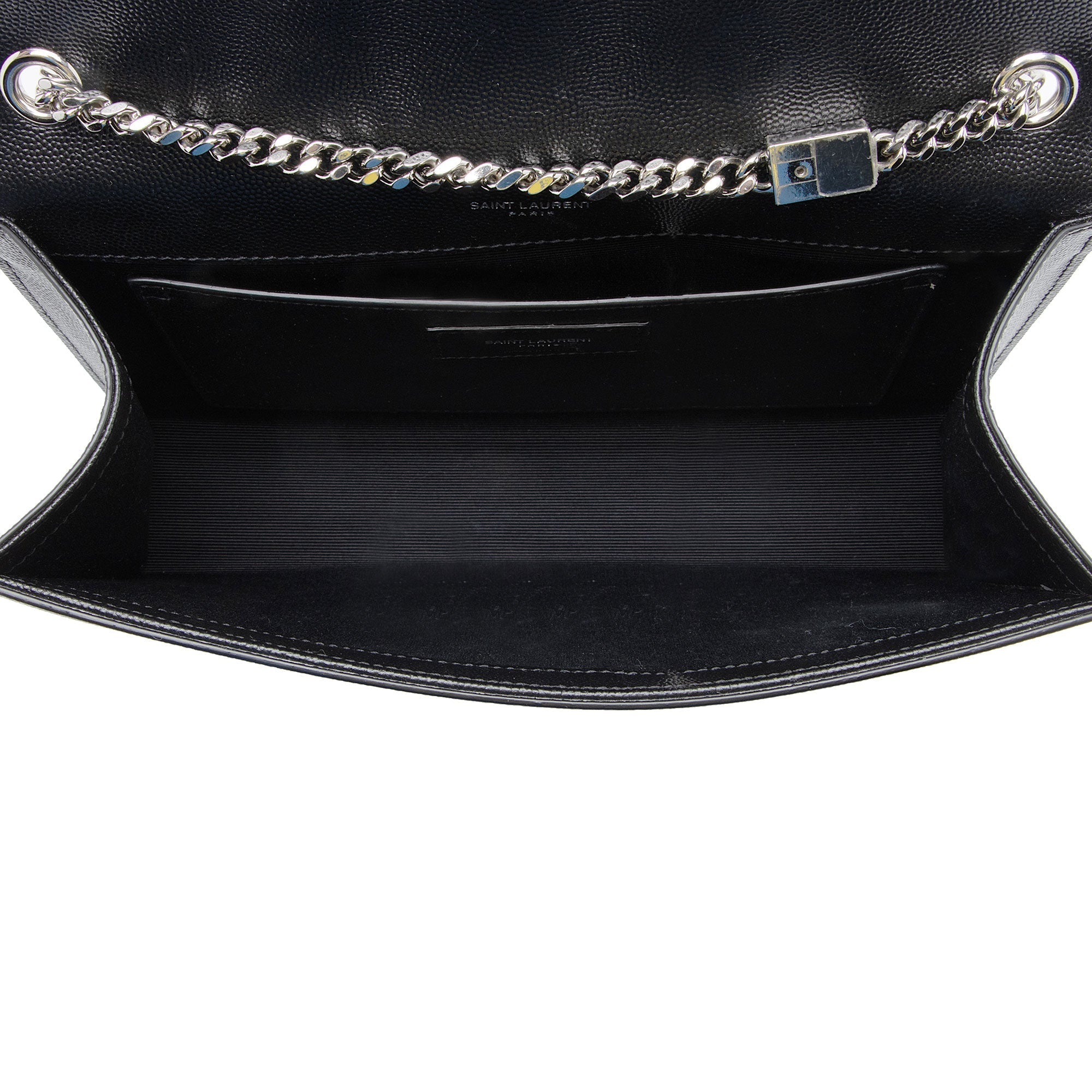 Saint Laurent Grain de Poudre Monogram Kate Medium Shoulder Bag (SHF-uJEVt3)