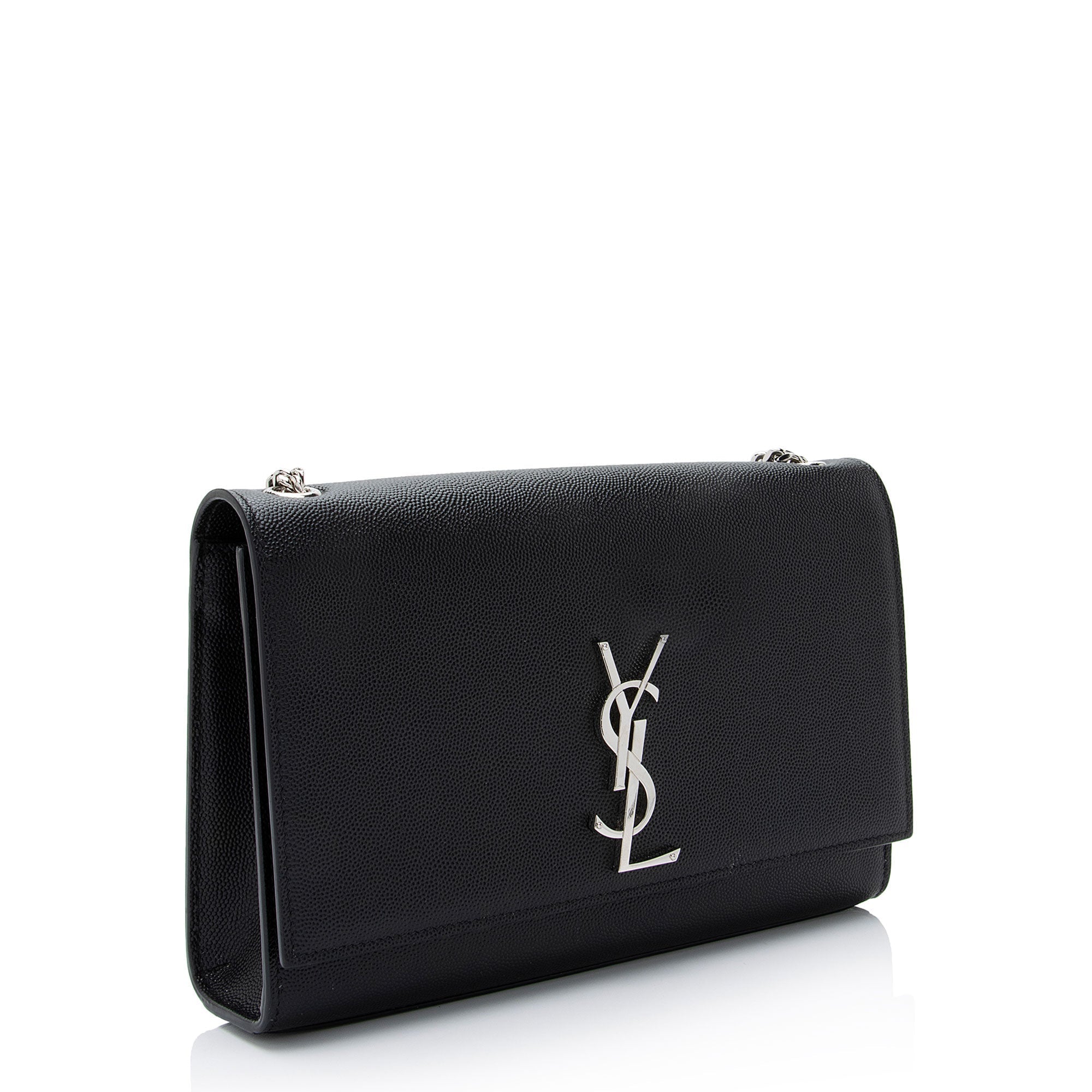 Saint Laurent Grain de Poudre Monogram Kate Medium Shoulder Bag (SHF-uJEVt3)