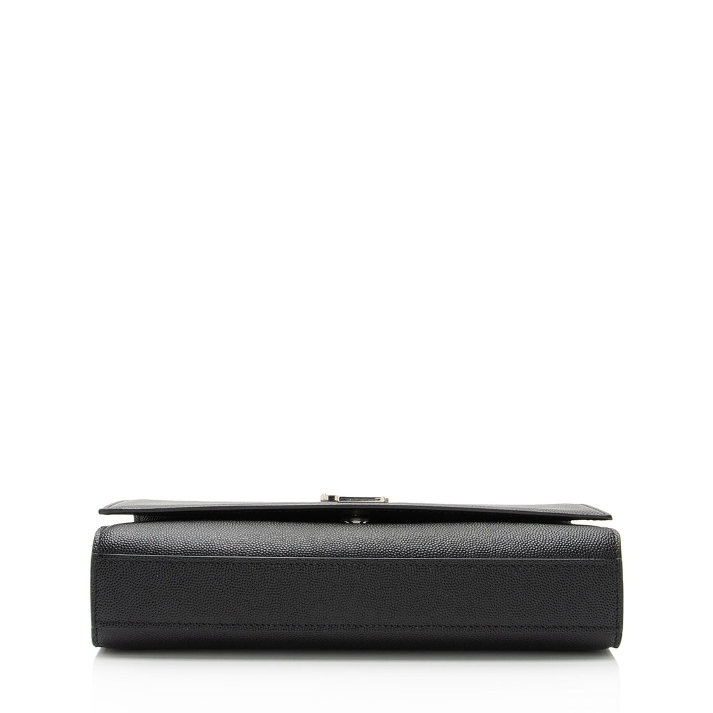 Saint Laurent Grain de Poudre Monogram Kate Medium Shoulder Bag (SHF-EiaKZL)
