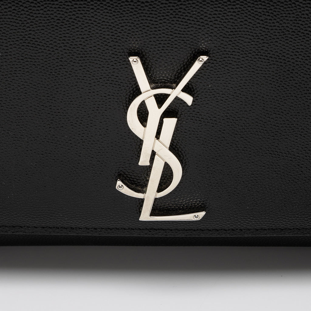 Saint Laurent Grain de Poudre Monogram Kate Medium Shoulder Bag (SHF-EiaKZL)
