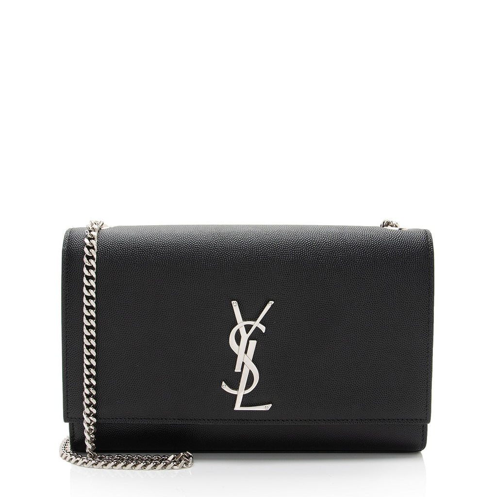 Saint Laurent Grain de Poudre Monogram Kate Medium Shoulder Bag (SHF-EiaKZL)