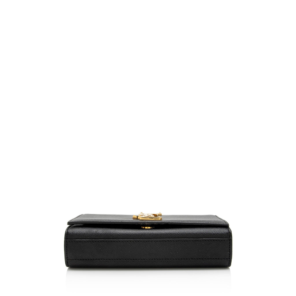Saint Laurent Grain de Poudre Monogram Kate Small Crossbody Bag (SHF-rdtvvN)