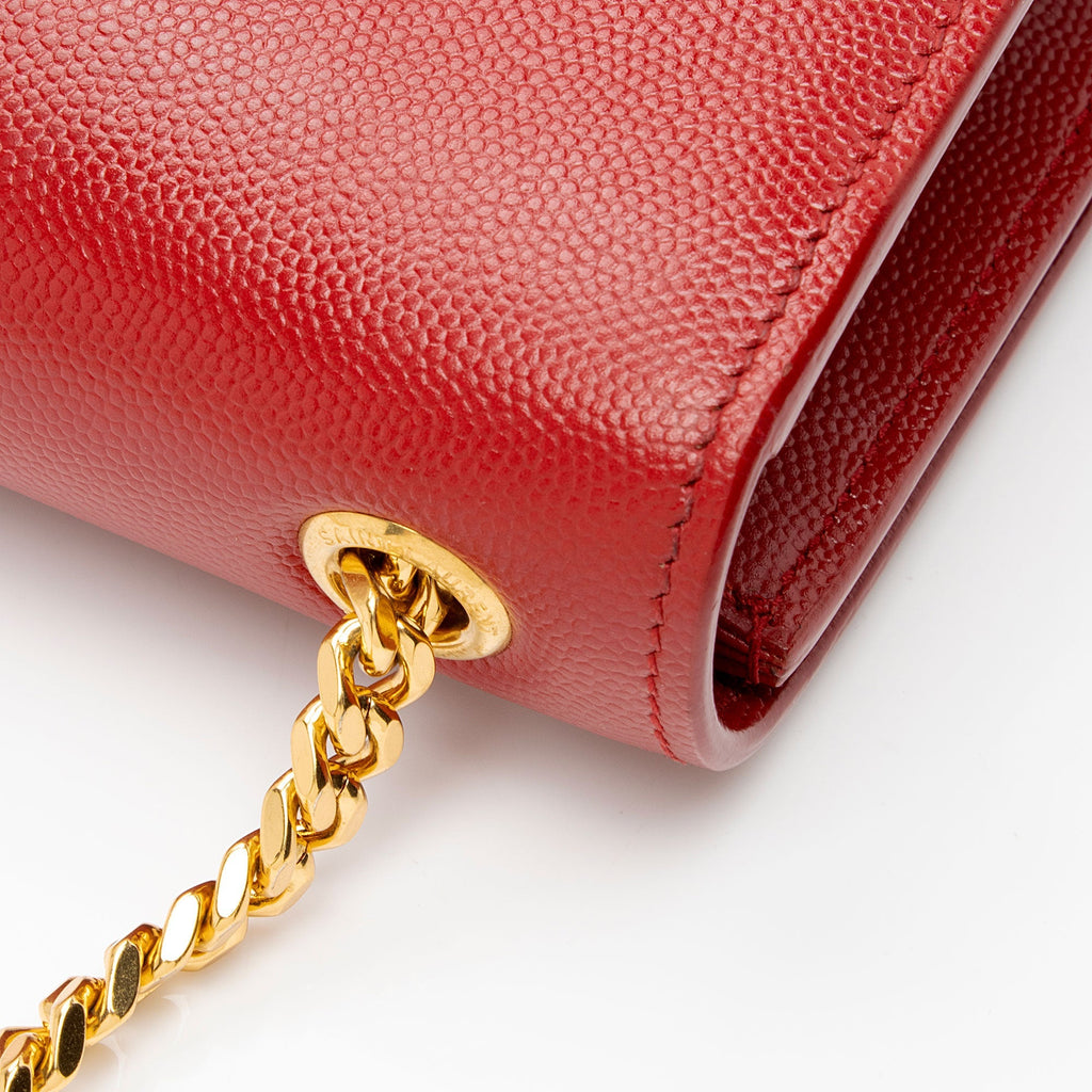 Saint Laurent Grain de Poudre Monogram Kate Small Shoulder Bag (SHF-D9TPdi)