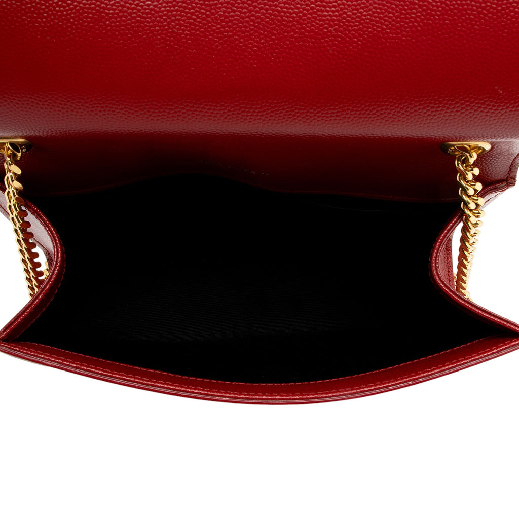 Saint Laurent Grain de Poudre Monogram Kate Small Shoulder Bag (SHF-D9TPdi)