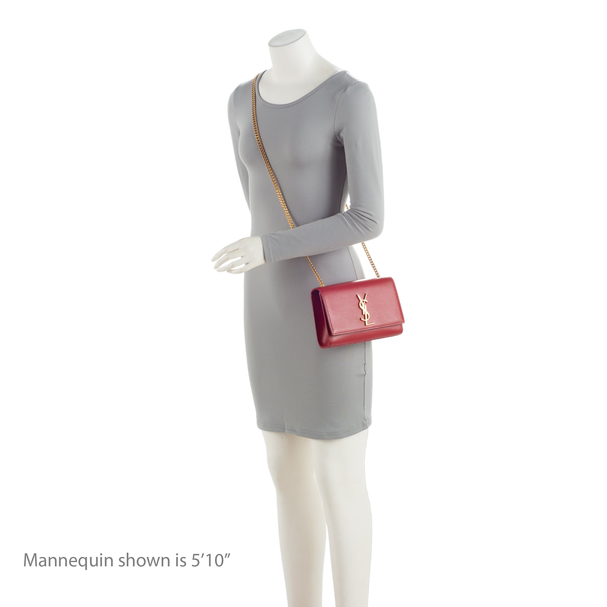 Saint Laurent Grain de Poudre Monogram Kate Small Shoulder Bag (SHF-D9TPdi)