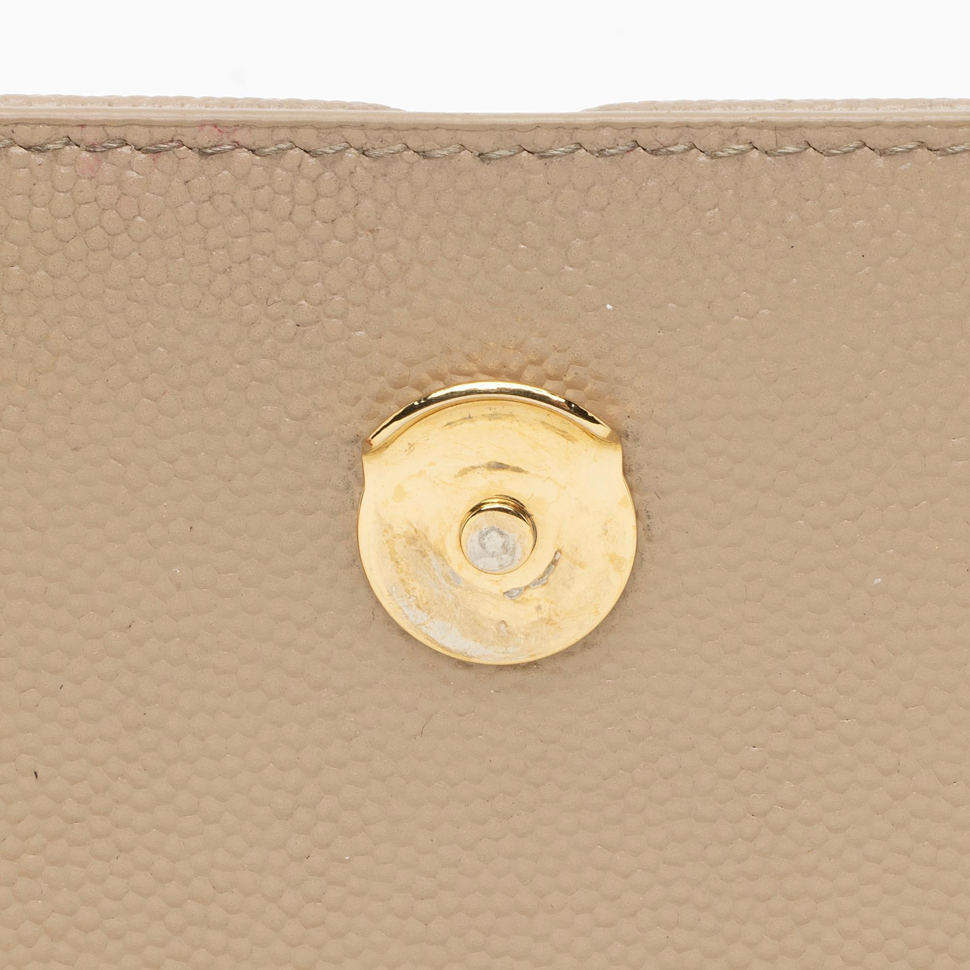 Saint Laurent Grain de Poudre Monogram Kate Tassel Chain Wallet (SHF-RnbEHa)