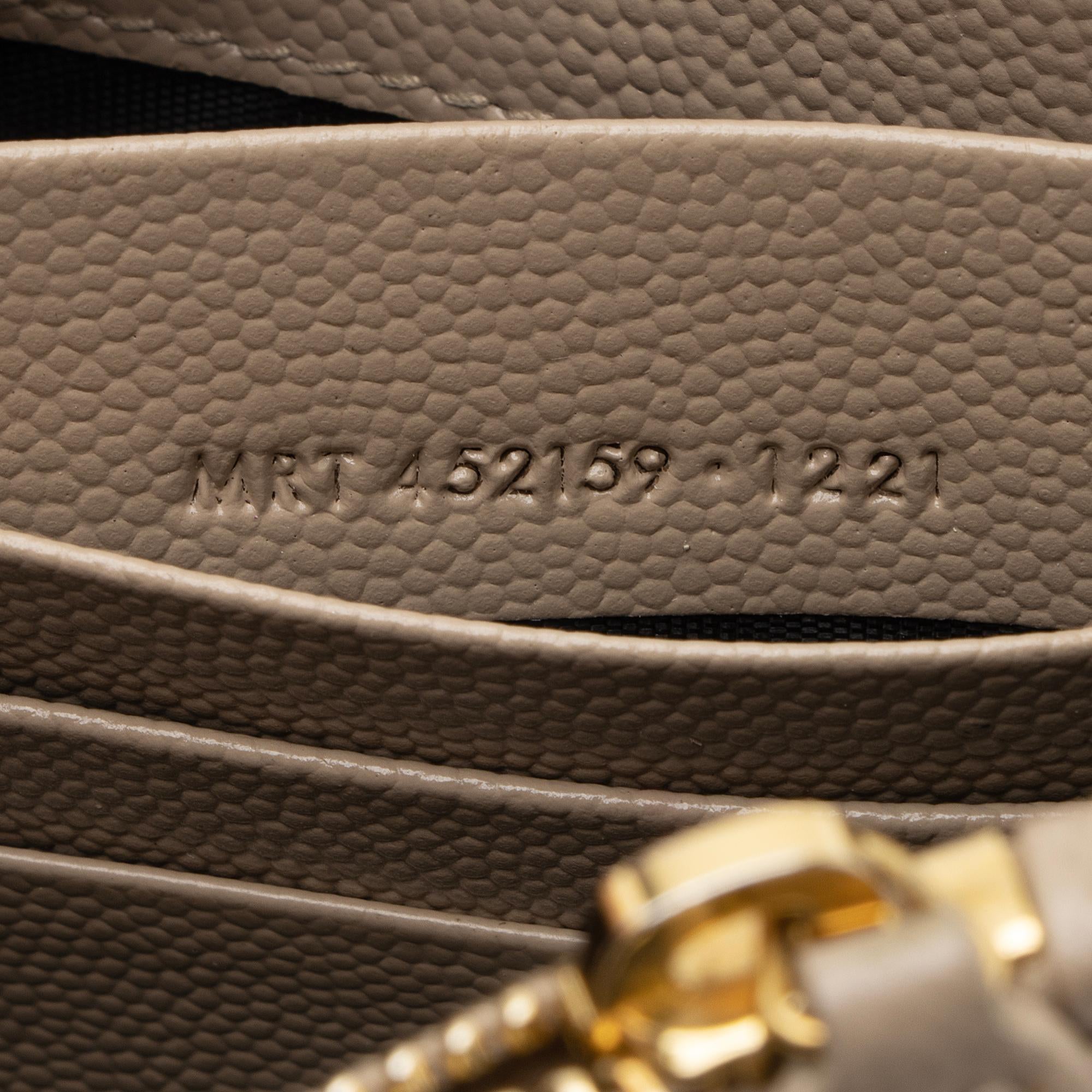 Saint Laurent Grain de Poudre Monogram Kate Tassel Chain Wallet (SHF-RnbEHa)