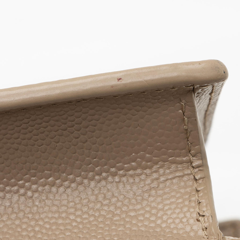 Saint Laurent Grain de Poudre Monogram Kate Tassel Chain Wallet (SHF-RnbEHa)