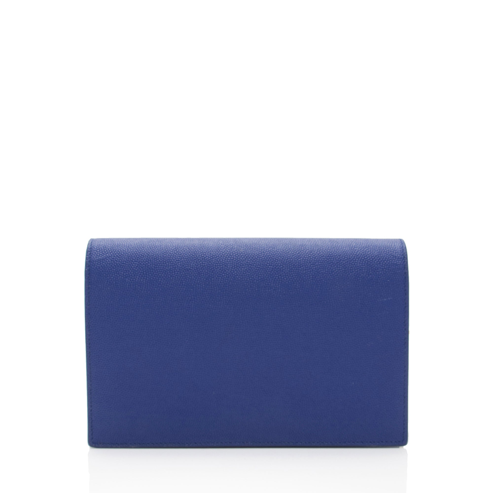 Saint Laurent Grain de Poudre Monogram Kate Tassel Chain Wallet (SHF-VTLtMN)