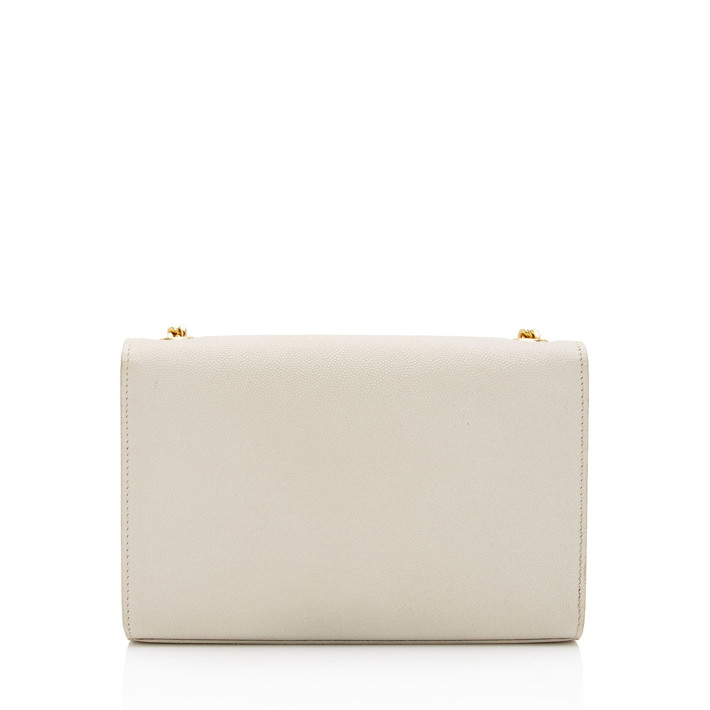Saint Laurent Grain de Poudre Monogram Kate Tassel Small Shoulder Bag (SHF-qkyzOA)
