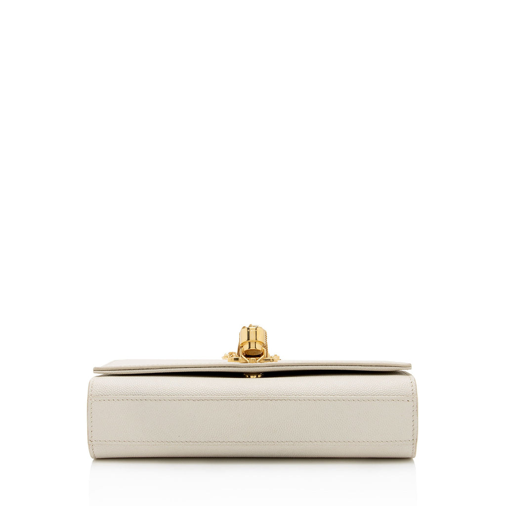 Saint Laurent Grain de Poudre Monogram Kate Tassel Small Shoulder Bag (SHF-qkyzOA)