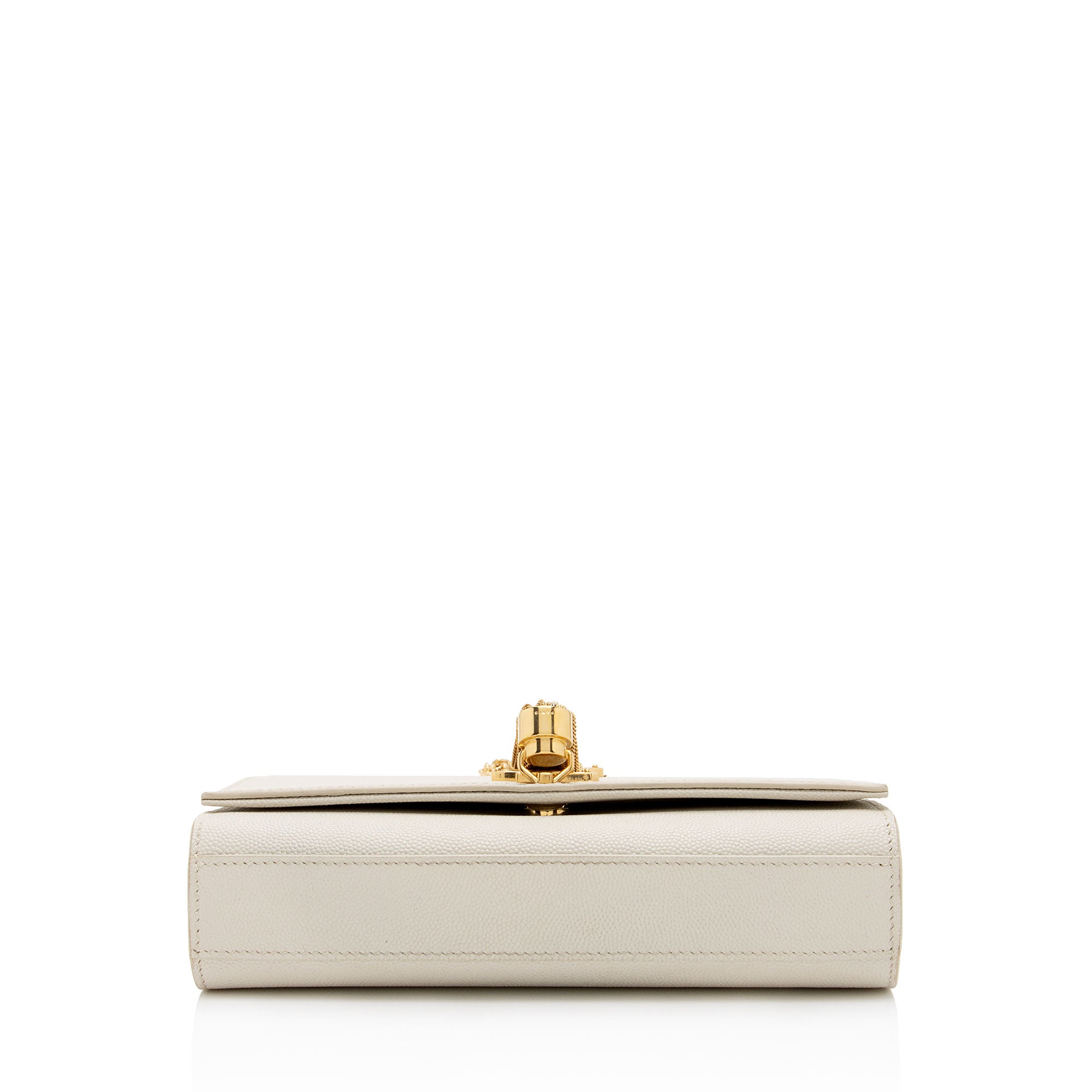 Saint Laurent Grain de Poudre Monogram Kate Tassel Small Shoulder Bag (SHF-qkyzOA)