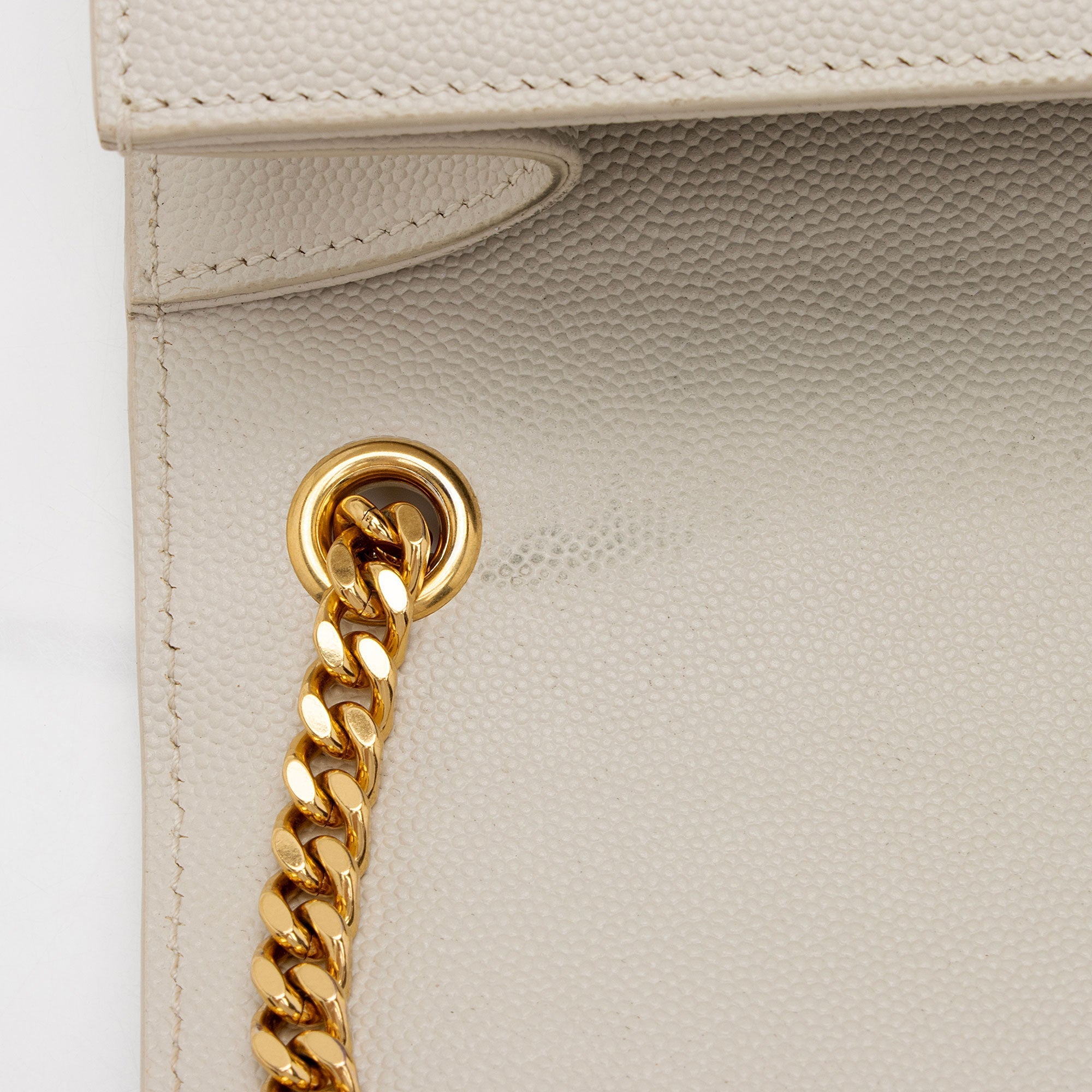 Saint Laurent Grain de Poudre Monogram Kate Tassel Small Shoulder Bag (SHF-qkyzOA)