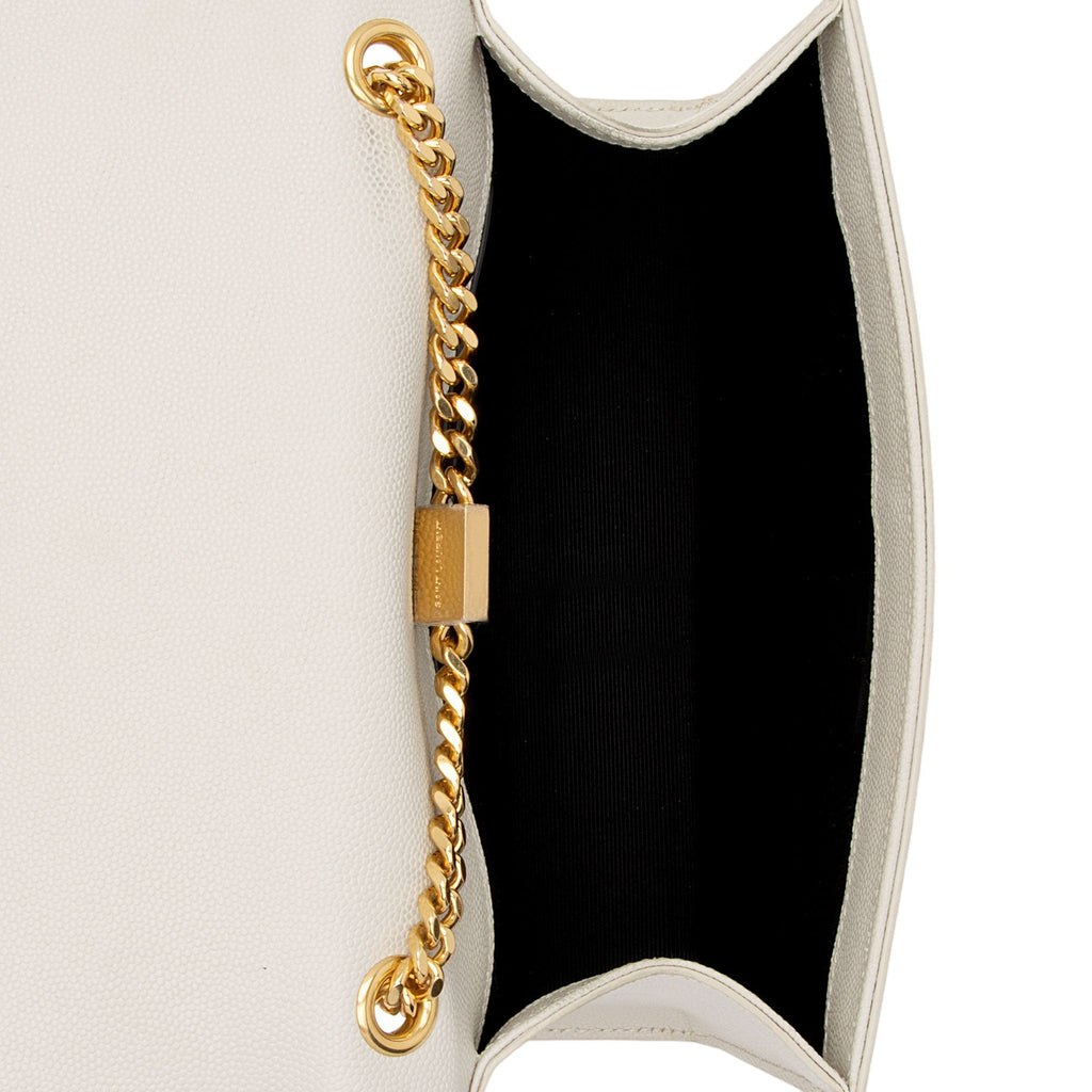 Saint Laurent Grain de Poudre Monogram Kate Tassel Small Shoulder Bag (SHF-qkyzOA)