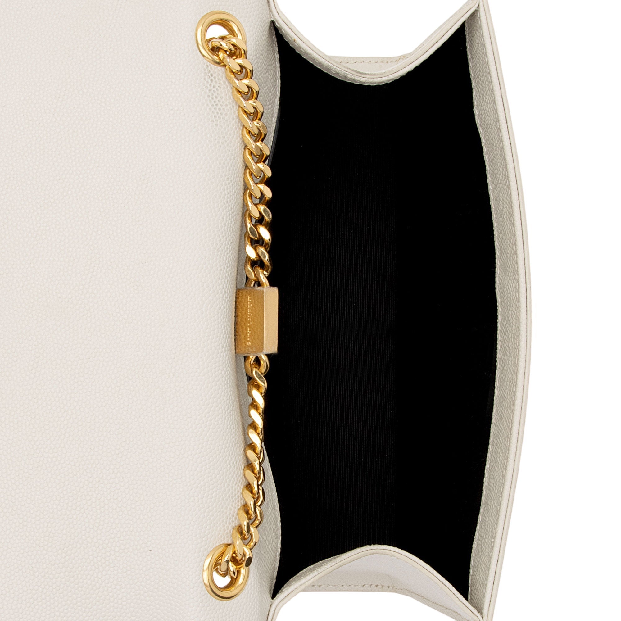 Saint Laurent Grain de Poudre Monogram Kate Tassel Small Shoulder Bag (SHF-qkyzOA)