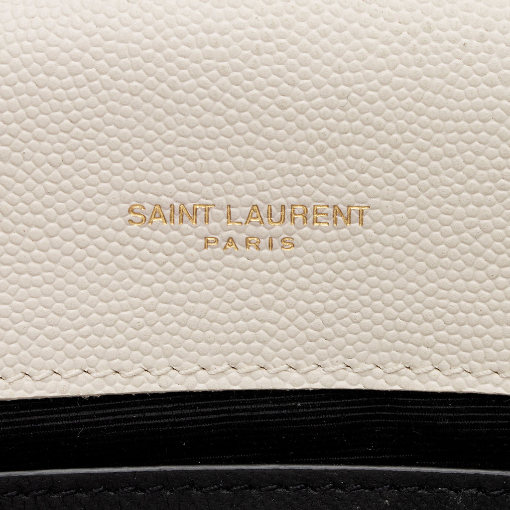 Saint Laurent Grain de Poudre Monogram Kate Tassel Small Shoulder Bag (SHF-qkyzOA)
