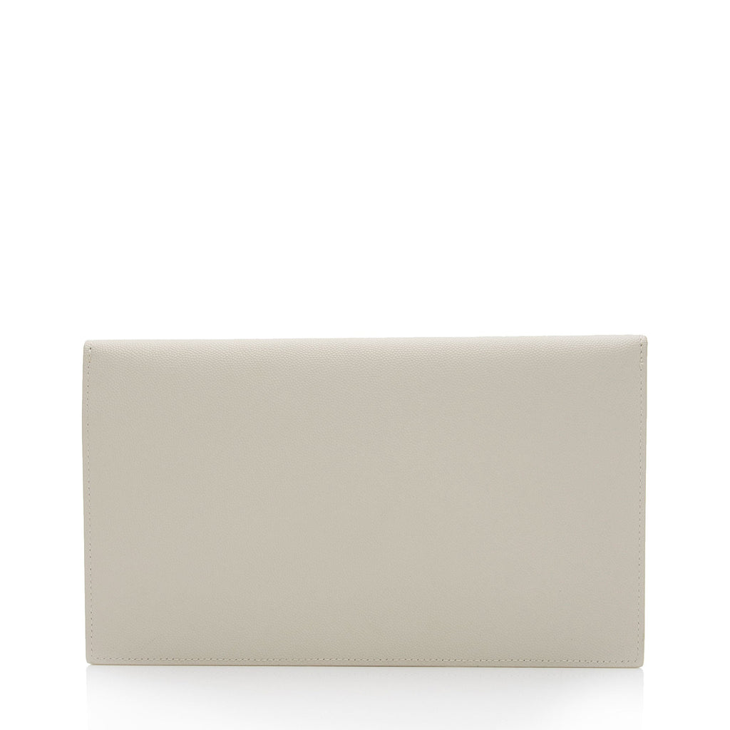 Saint Laurent Grain de Poudre Monogram Uptown Clutch (SHF-GH35TG)
