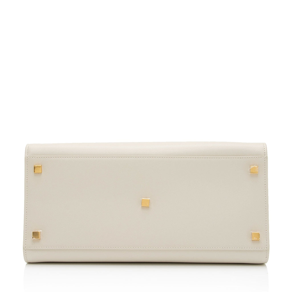 Saint Laurent Grain de Poudre Monogram Uptown Medium Tote (SHF-LkpDCr)