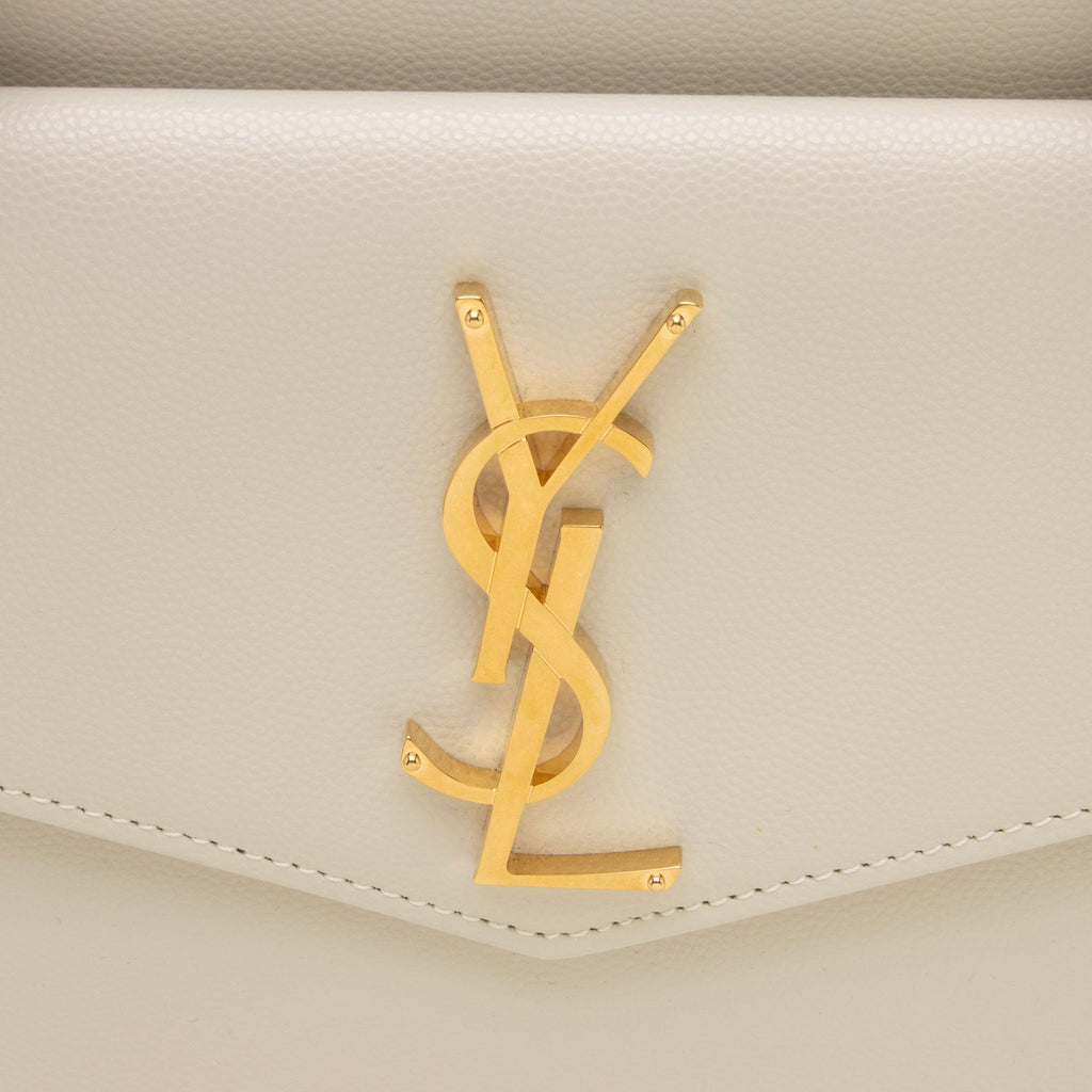 Saint Laurent Grain de Poudre Monogram Uptown Medium Tote (SHF-LkpDCr)