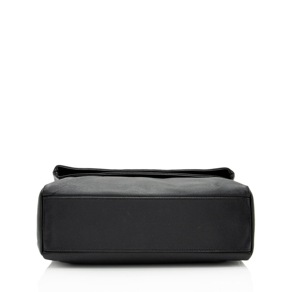 Saint Laurent Grain de Poudre Monogram West Hollywood Medium Flap Bag (SHF-rzShyo)