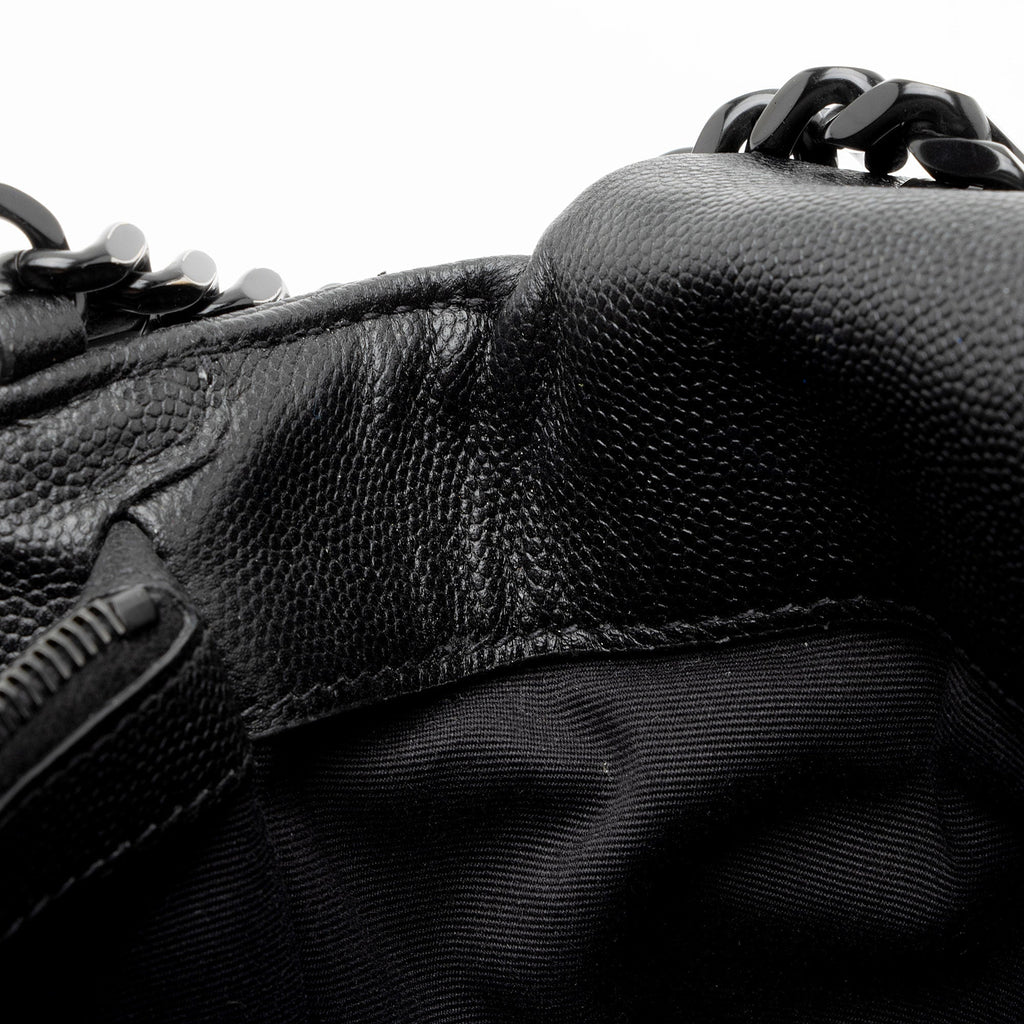 Saint Laurent Grain de Poudre Monogram West Hollywood Medium Flap Bag (SHF-rzShyo)