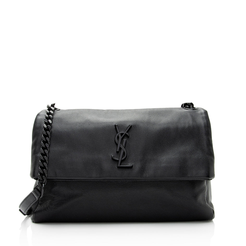 Saint Laurent Grain de Poudre Monogram West Hollywood Medium Flap Bag (SHF-rzShyo)