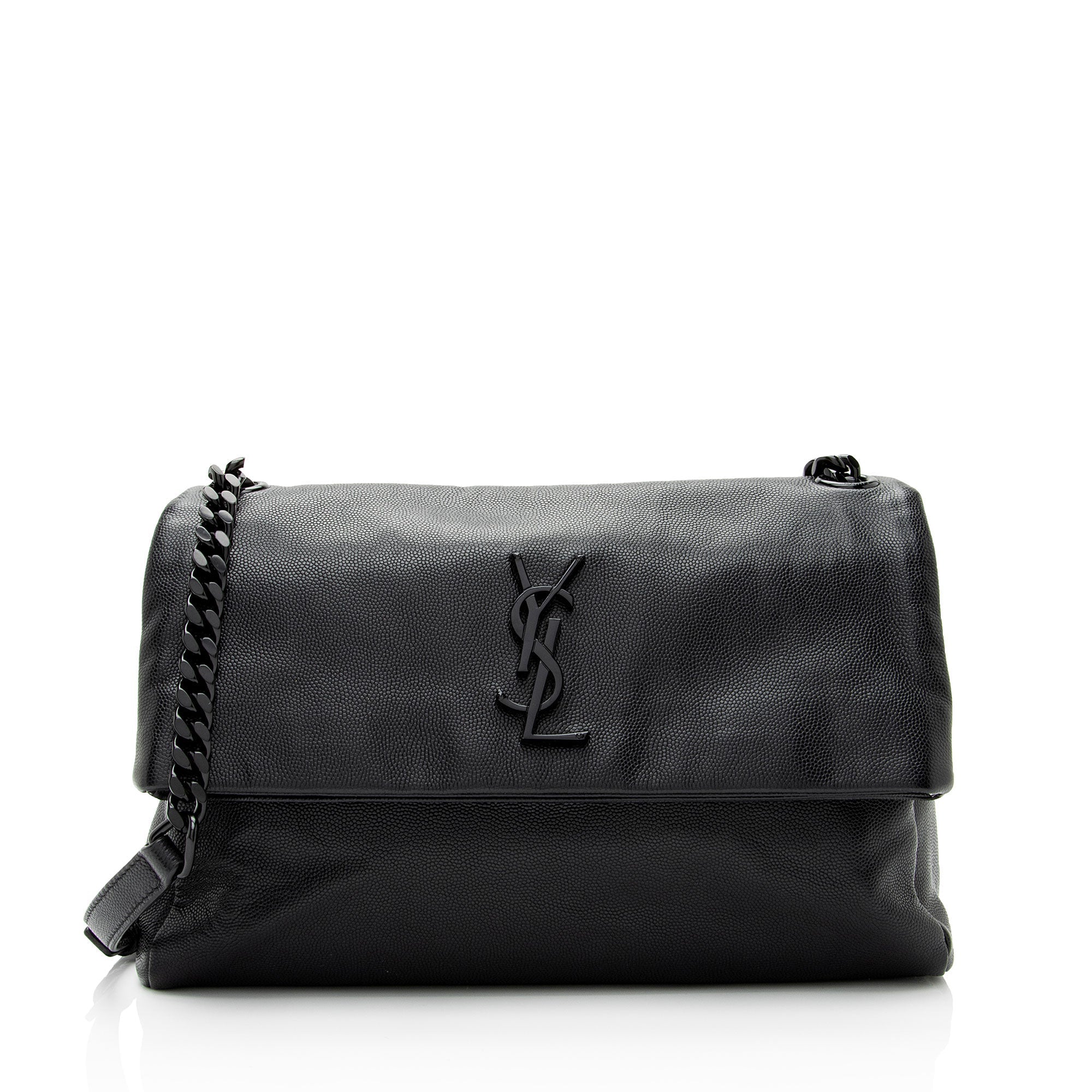 Saint Laurent Grain de Poudre Monogram West Hollywood Medium Flap Bag (SHF-rzShyo)
