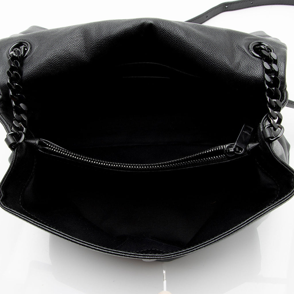 Saint Laurent Grain de Poudre Monogram West Hollywood Medium Flap Bag (SHF-rzShyo)
