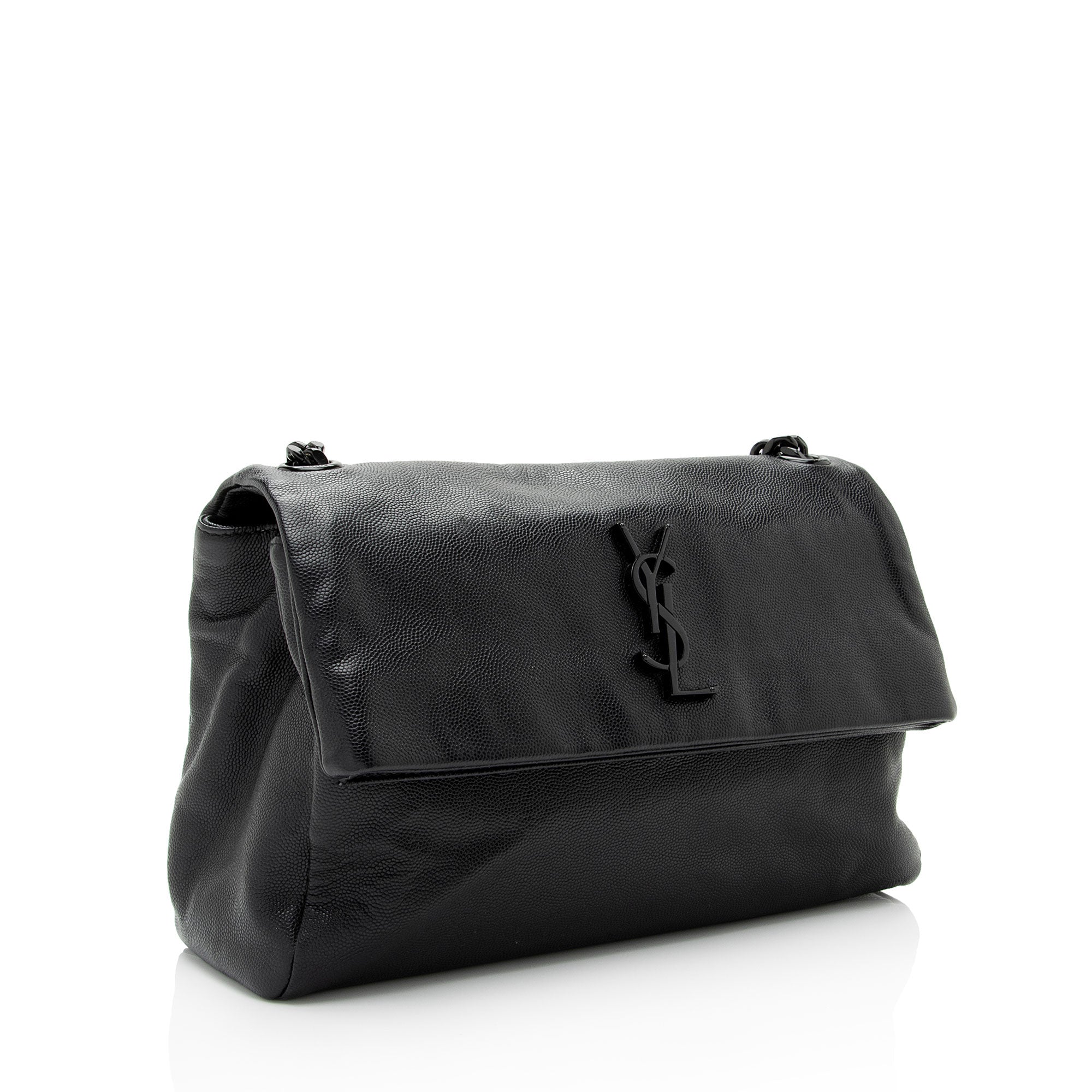 Saint Laurent Grain de Poudre Monogram West Hollywood Medium Flap Bag (SHF-rzShyo)