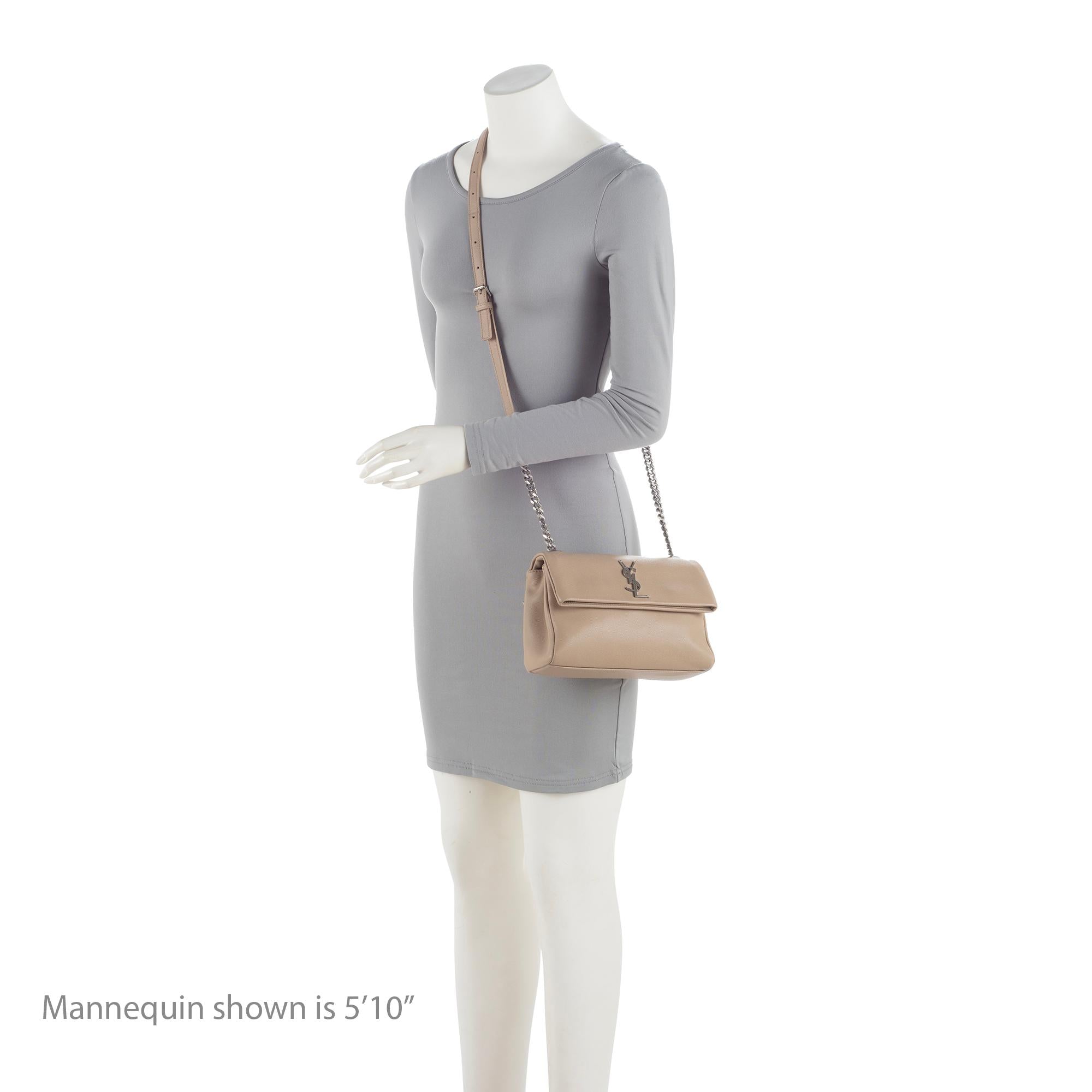 Saint Laurent Grain de Poudre Monogram West Hollywood Small Flap Bag (SHF-syqOc2)