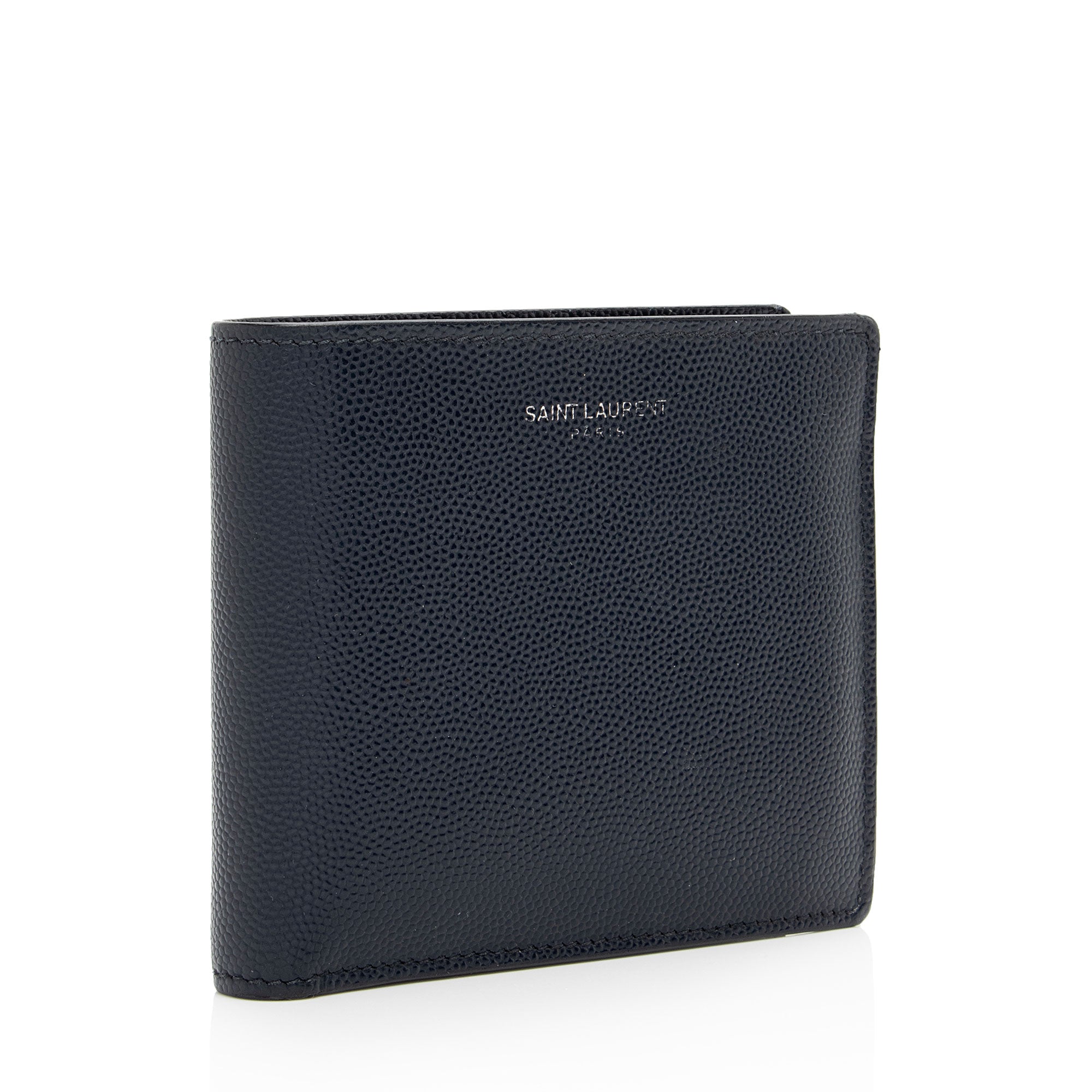 Saint Laurent Grain de Poudre Paris Bi-Fold Wallet (SHF-FUwe9w)