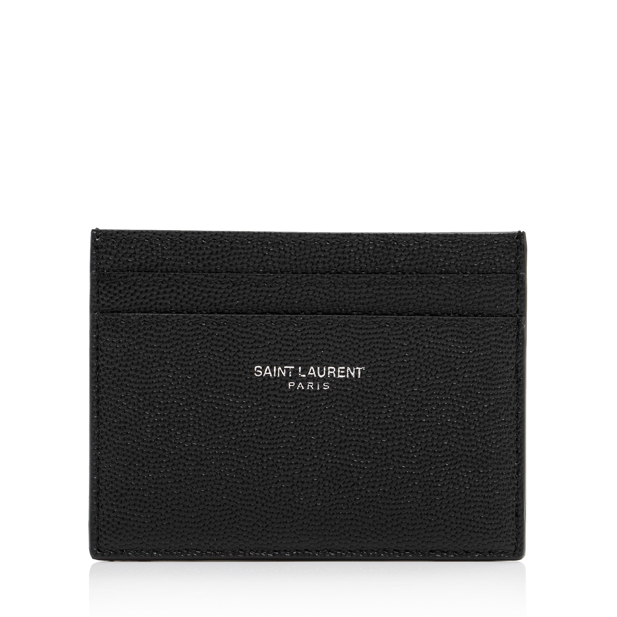 Saint Laurent Grain de Poudre Paris Card Case (SHF-UdsbXU)