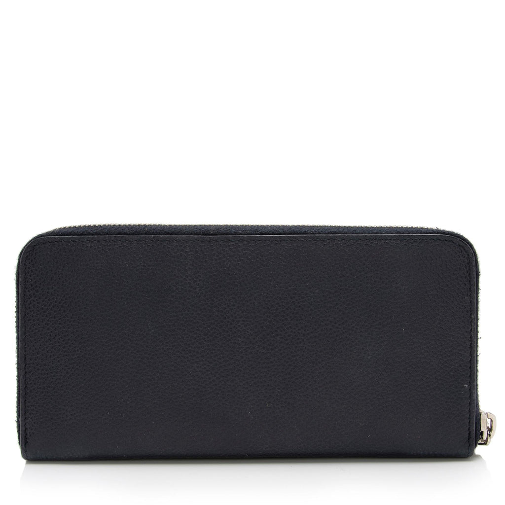 Saint Laurent Grain de Poudre Rive Gauche Zip Around Wallet (SHF-sNhxXD)