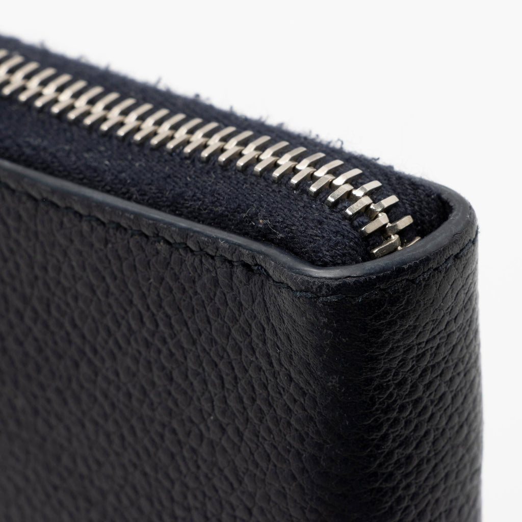 Saint Laurent Grain de Poudre Rive Gauche Zip Around Wallet (SHF-sNhxXD)