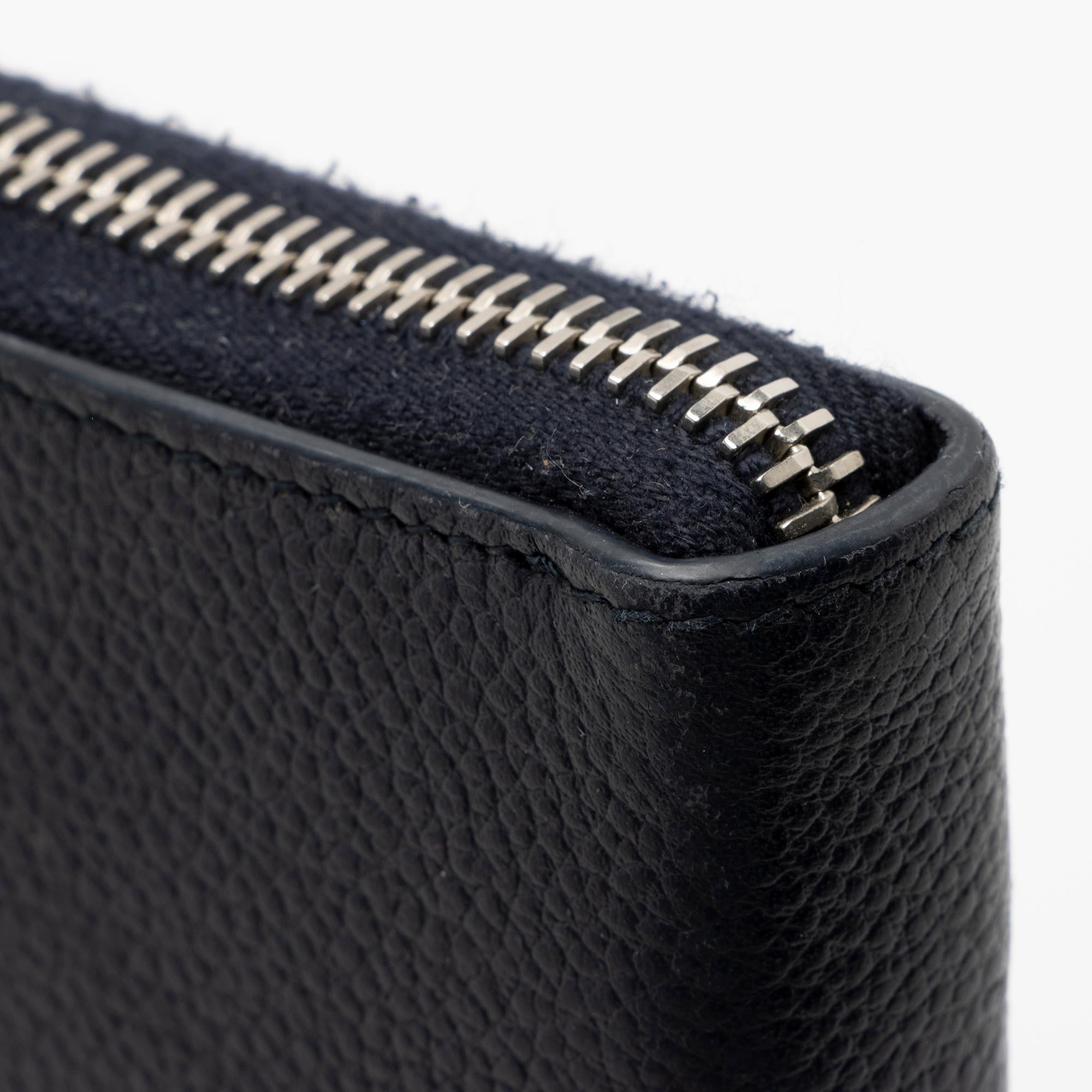 Saint Laurent Grain de Poudre Rive Gauche Zip Around Wallet (SHF-sNhxXD)