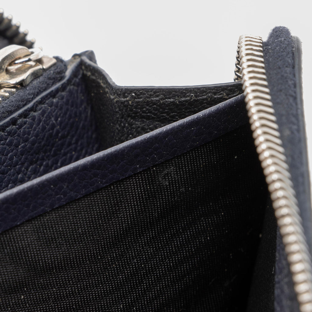Saint Laurent Grain de Poudre Rive Gauche Zip Around Wallet (SHF-sNhxXD)