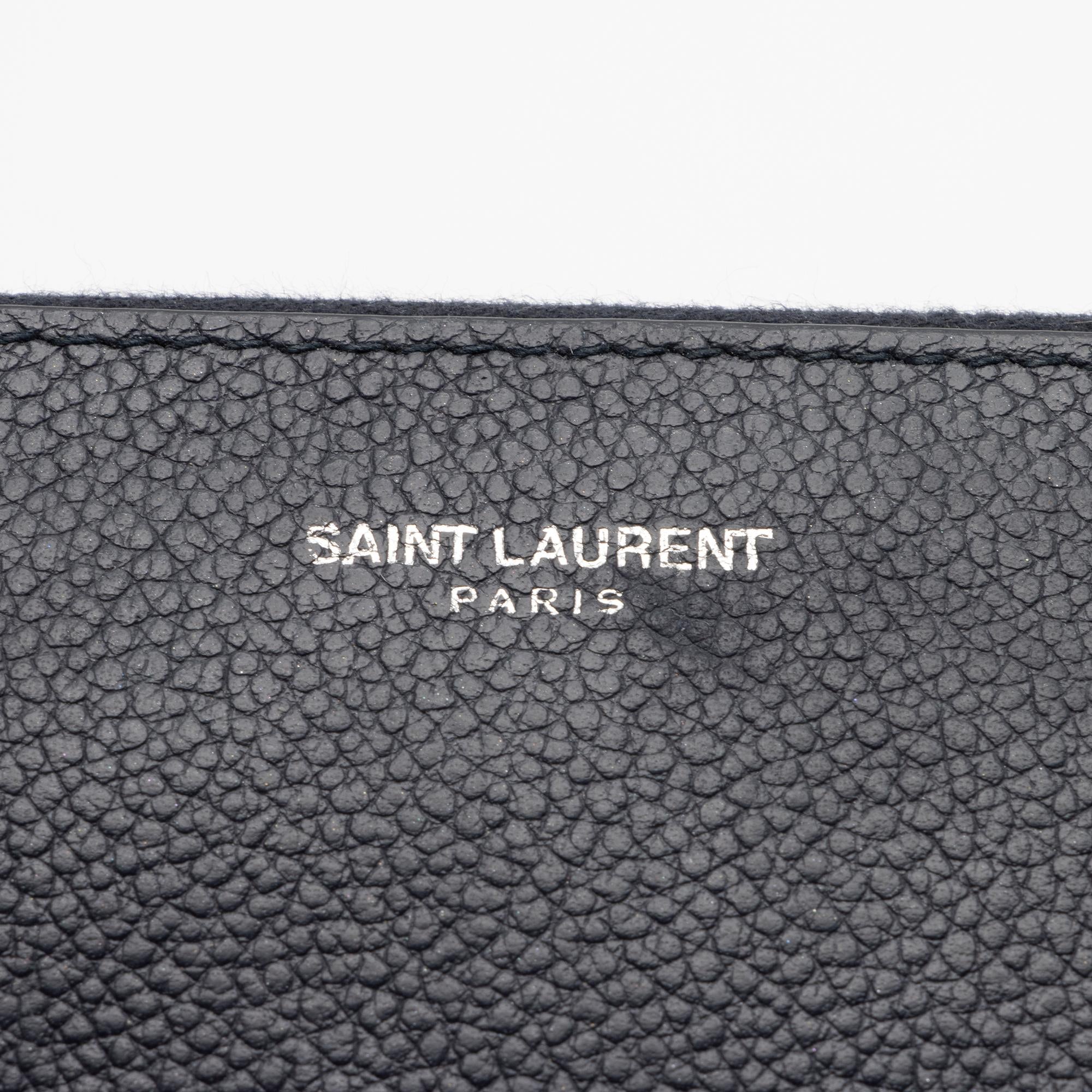 Saint Laurent Grain de Poudre Rive Gauche Zip Around Wallet (SHF-sNhxXD)