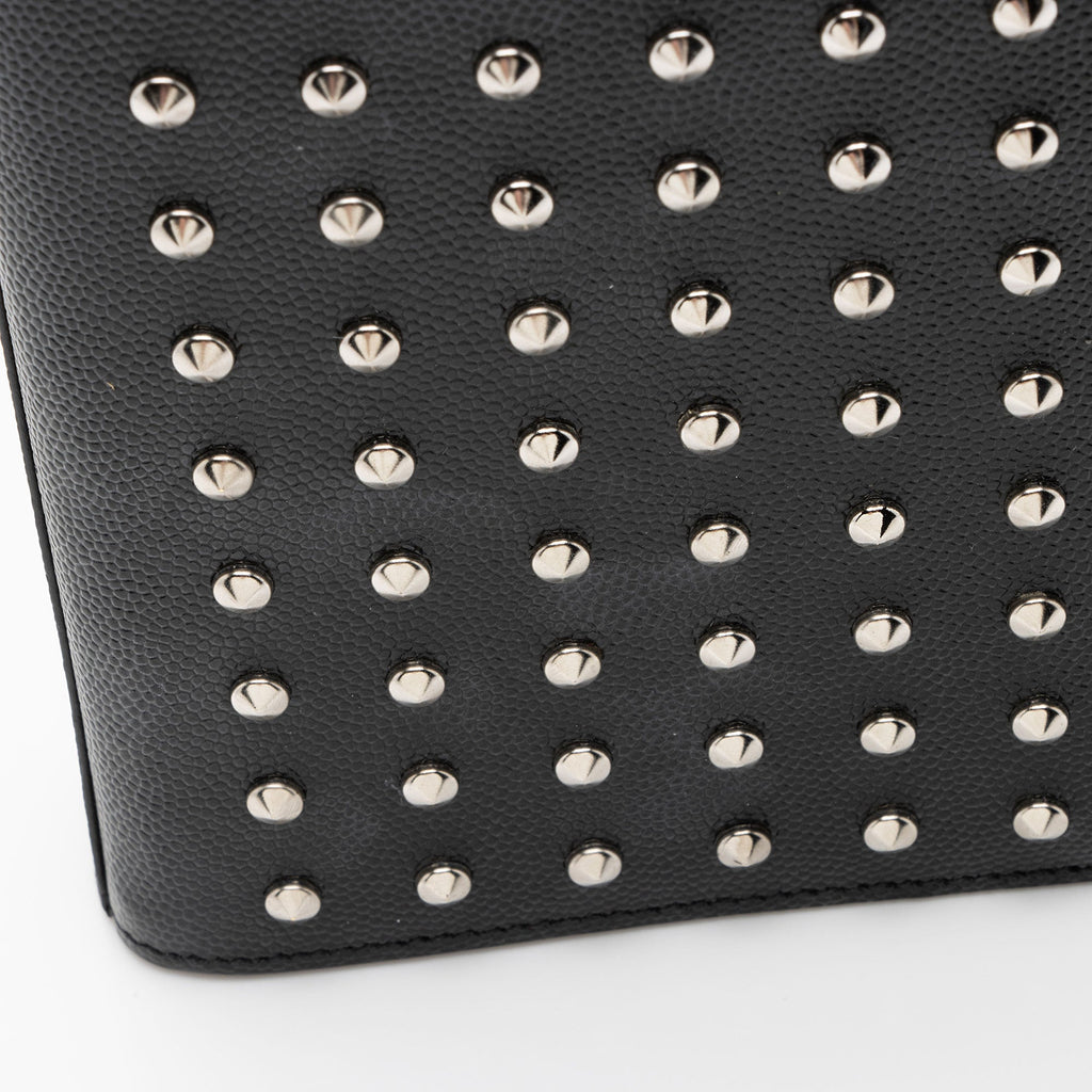 Saint Laurent Grain de Poudre Studded Monogram Kate Clutch (SHF-nhucIE)
