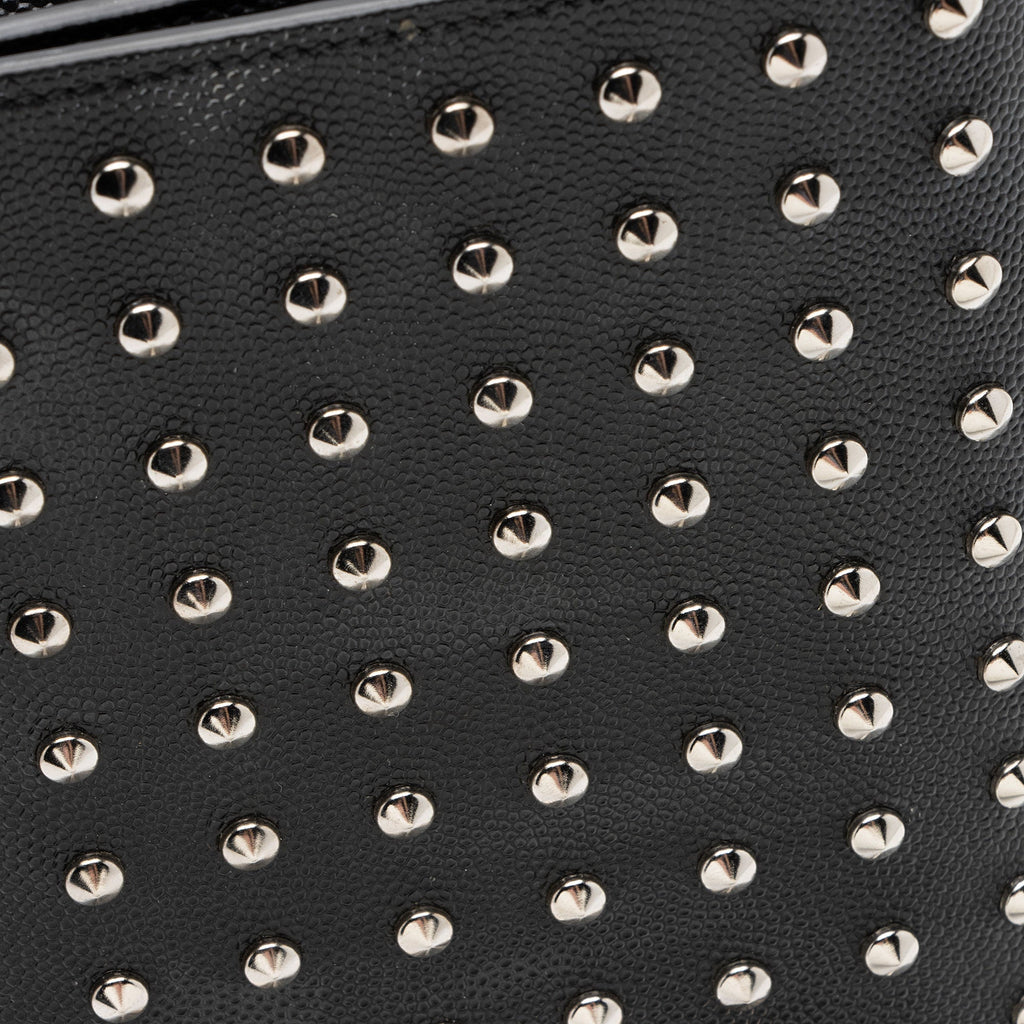 Saint Laurent Grain de Poudre Studded Monogram Kate Clutch (SHF-nhucIE)