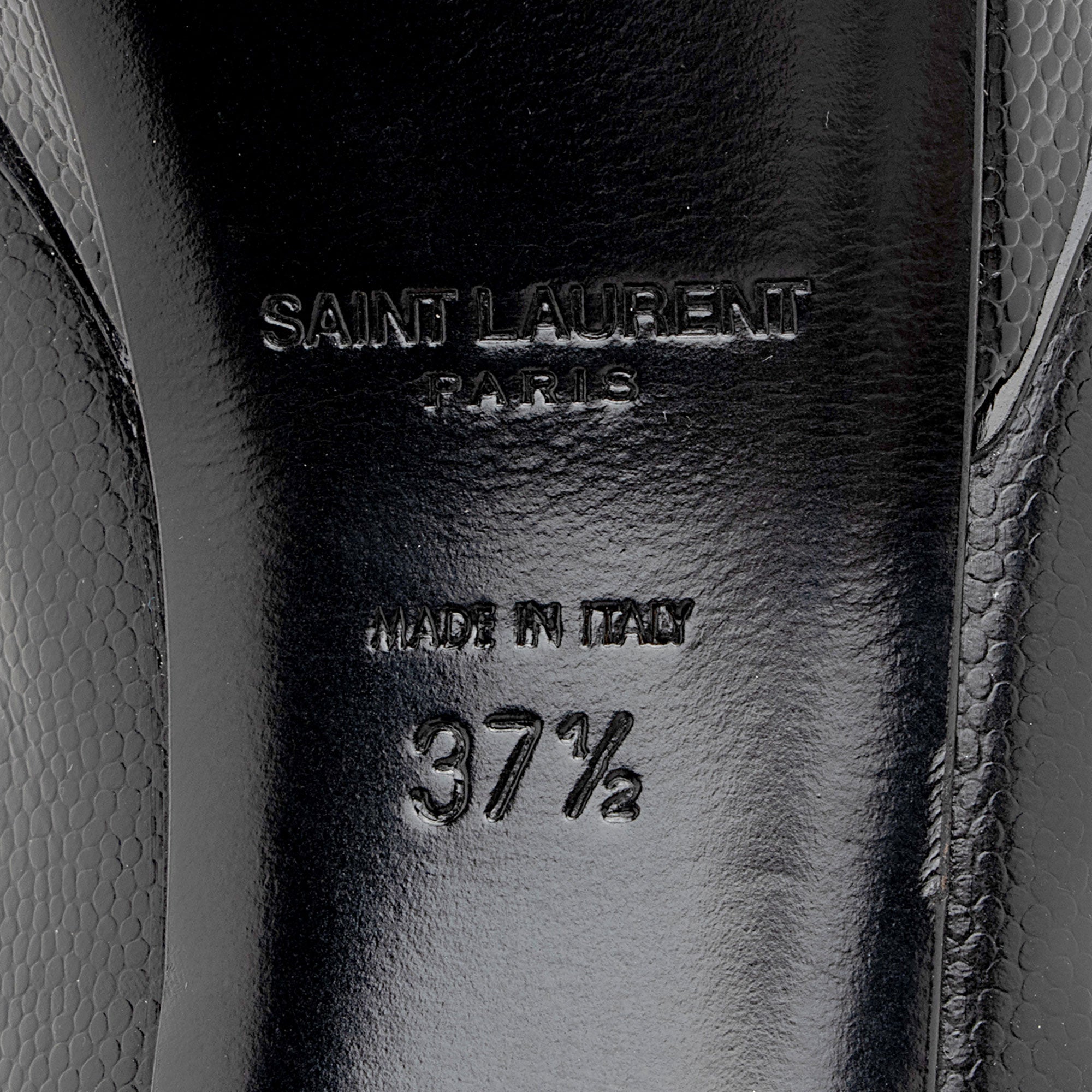 Saint Laurent Grained Calfskin Janis Platform Pumps - Size 7.5 / 37.5 (SHF-CltUy4)