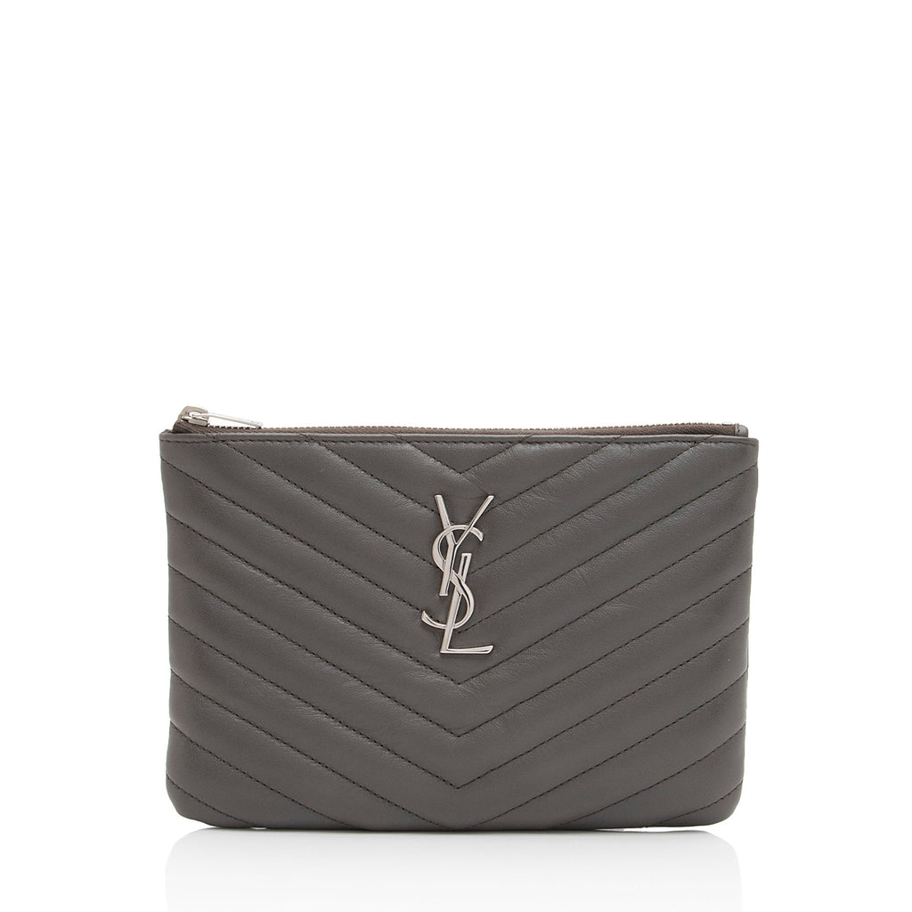 Saint Laurent Matelasse Lambskin Jolie Pouch (SHF-jMIklt)