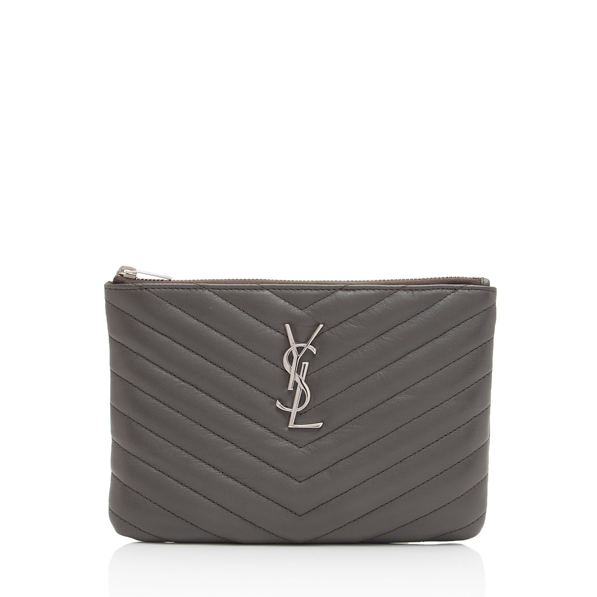 Saint Laurent Matelasse Lambskin Jolie Pouch (SHF-jMIklt)